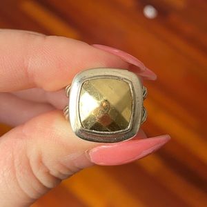 David Yurman 14mm Gold Dome Albion Ring Sz 4.5
